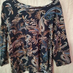 Take Two Paisley Print Women's Top Size 2XL